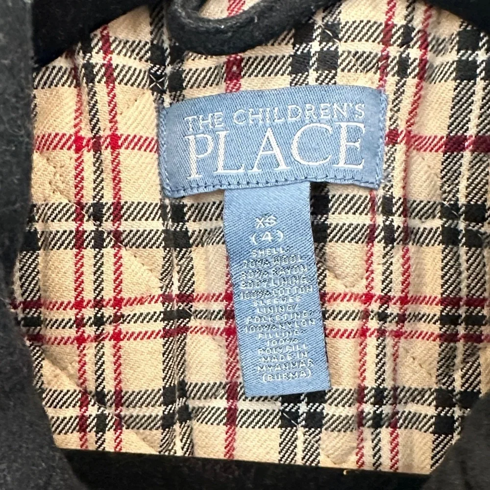 The Children's Place Classic Black Peacoat for Kids